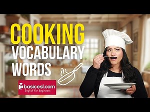 Cooking Vocabulary | Essential Kitchen Vocabulary for Cooking | ESL Lesson with Erica