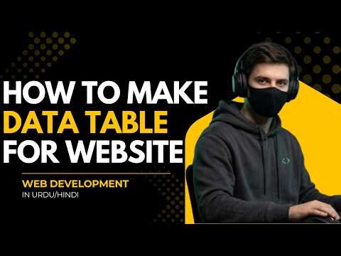 How To Create Master HTML Tables | Create Data Grids & Schedules | For Beginners (Class 15)