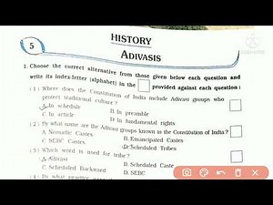 class 7 th social science chapter 5 Adivasis workbook part 1 #social science