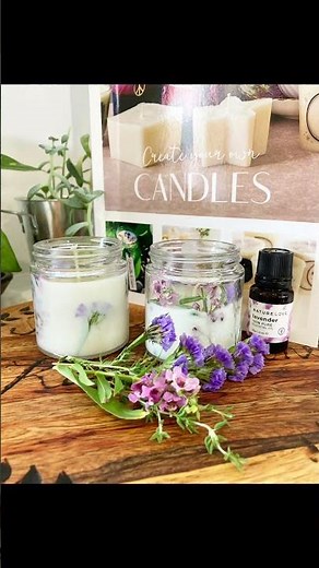 Homemade candle using make your own candle kit from Kmart