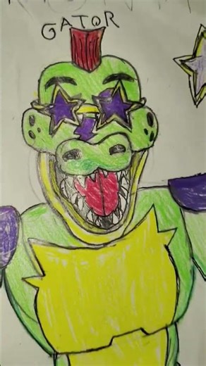 MONTY #fnaf #music #art #drawing #sketch #shorts #recommended #trending #fyp #monty #alligator
