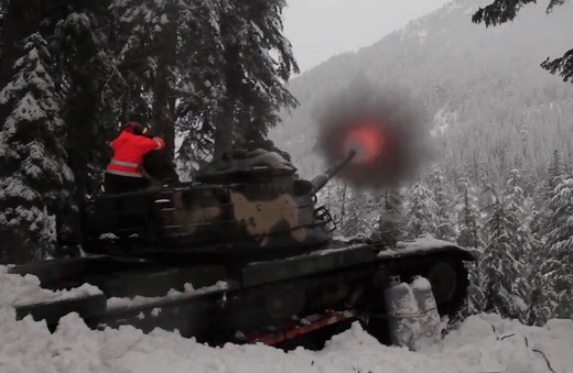Classic Post: Washington State Uses M-60 TANKS for Avalanche Control Work