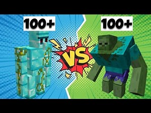 DIAMOND GOLEM vs MUTANT ZOMBIE 🔥 Epic Minecraft Mob Battle! (Who Wins?)