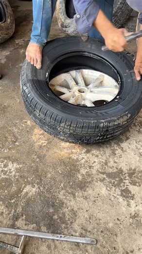 New Tyre Fitting on Rim Manually | Easy & Simple Method 🔧🚗