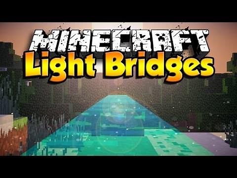 Light Bridges Mod - FUTURISTIC BRIDGES! (Minecraft Mod Showcase)