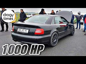 1000 HP Audi S4 B5 4.2L V8 Swap TWIN TURBO | Acceleration from 0-100 & 100-200 & 200-250 km/h