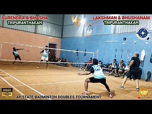 AP State Badminton Tournament | Lakshman & Bhushanam Vs Surendra & Bhasha | Full Game | Live Score 🔥