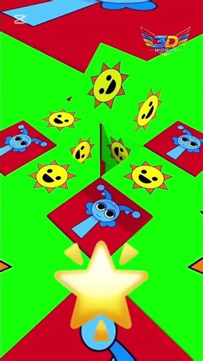 Watch this satisfying 3D cube animation with a cute character! 🧡💛