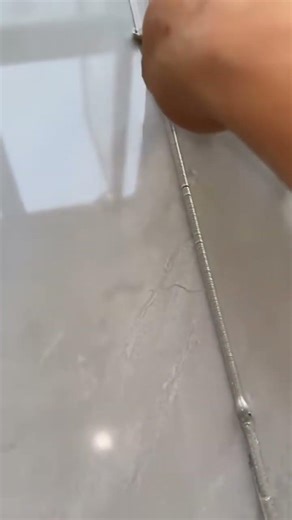 Filling Ceramic Floor Gaps for a Clean Finish #shorts