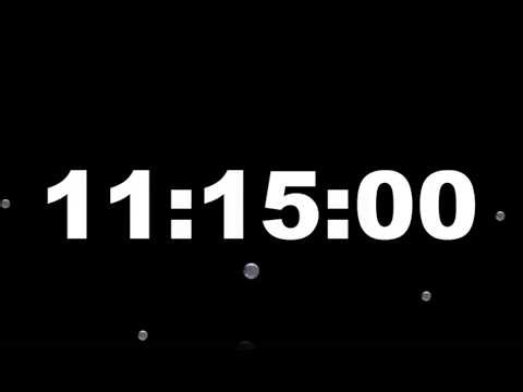 11 Hour 15 Minute Timer with Alarm | Full Screen Minimalist Countdown (HD) – ClockUnit