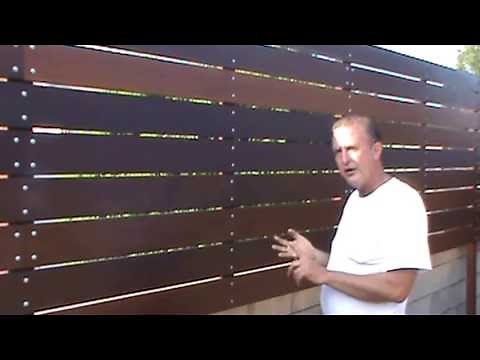 Ipe Horizontal Wood Fence in Los Angeles