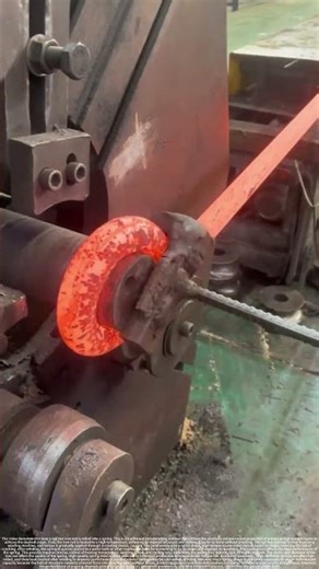 Curling a red-hot iron rod into a spring – a traditional metalworking method #automobile #bamboo1