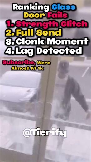 Ranking Glass Door Fails 🤯 ​#Shorts #funny #fails #comedyshorts #viral #tierify