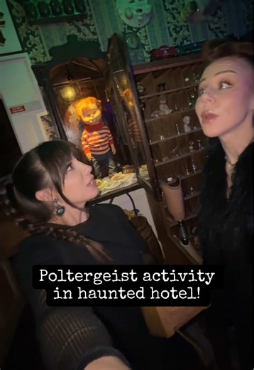Would you be brave enough to sleep in this hotel?! 🫣👻@TheBalesky @Jefferson Palace Hotel #haunteddoll #paranormal #hauntedhotel #ghosthunting