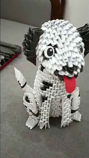 A dog 3d Origami ♥️ #diy #handmade #tutorial