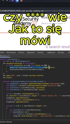 DOM XSS przez JSON i eval() — Kolejny pentest w 50s #cybersecurity #cyberbezpieczenstwo #pentest