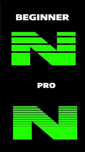 Adobe Illustrator Pro 2026 – Beginner vs Pro: N Letter Logo Design – Illustrator