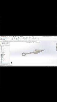SolidWorks Tutorial | How to Model a Kunai Knife Drawing Step by Step #solidworks #mechanicaldesign