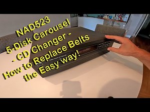 NAD523 5-Disk Carousel CD Player Belt Change - The Easy Way!