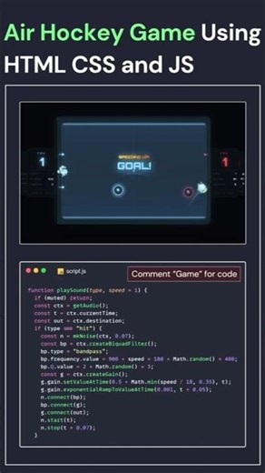 🔥Addictive Hockey Game With HTML, CSS & JS! #coding