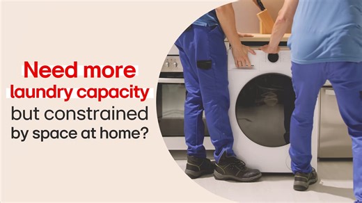 Fit your washer into your life. Save space in your home without compromising the size of your wash, vs. previous LG Conventional washing machine, with the new LG AI DD™ Frontload Washing Machine. Learn more about this product here: https://www.lg.com/ph/washer-dryers/front-load-washing-machines/f2515sneg/ #LifesGood #washingmachine #LGwashingmachine #Frontloadwasher #AIDD #bigcapacitywasher ASC Ref No. L0062P091125L | LG Global