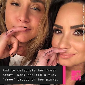 499K views · 1.8K reactions | Demi Lovato got a new tattoo after revealing her relapse in "Sober" | MTV News | Facebook
