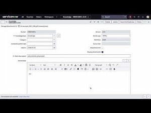 How to Embed PDFs inside a Knowledge Article in ServiceNow