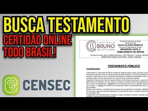 COMO CONSULTAR TESTAMENTO PELA INTERNET? CENSEC