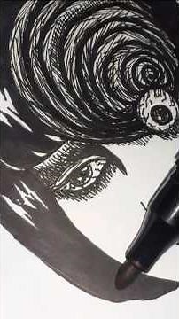 Spiral Girl from Uzumaki 🌀 #art #animedrawing #anime #drawing #uzumaki #shorts