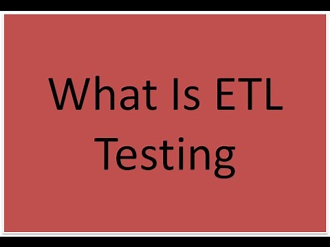 What is ETL Testing