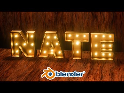 Blender - Easy Light Sign in Eevee (Blender 2.8)