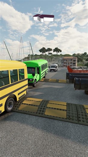 What Color Was the Last Bus? – Color Shift Challenge & Final Explosion!#beamngdrive #shorts