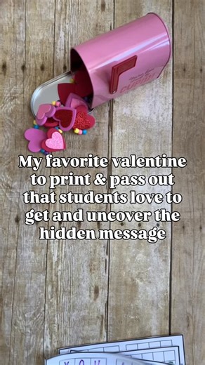 Diana | Kindergarten Classroom Management on Instagram: "Need a last minute Valentine?! ❤💕 ⤵️ ⠀ Students love to use the beginning sound of each picture to write the letter and uncover the hidden message! ⠀ ⠀ Print the Valentines to pass out or use the Digital version to practice whole class! 💜 ⠀ Type “code” below and I can send you the link to check them out! ⠀⠀ #kindergarten #elementaryteacher #primaryteacher #teachersofig"