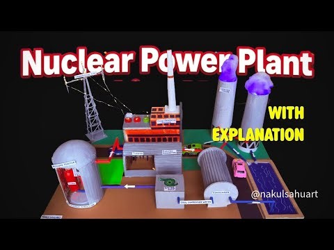 nuclear power plant working model with explanation in Hindi | Nakul Sahu Art