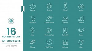 Business Icon Set Line pack - MORGRT
