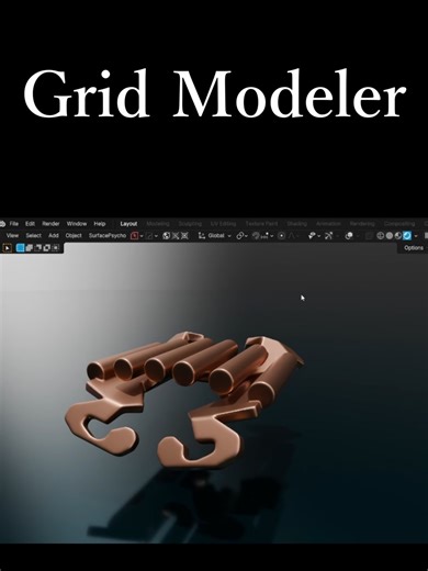 Blenderアドオン「Grid Modeler」の紹介