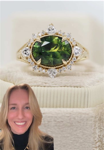 We named her the Amazon Queenie 💚✨🍃🌙 #designerjewelry #jewelrydesigner #customjeweler