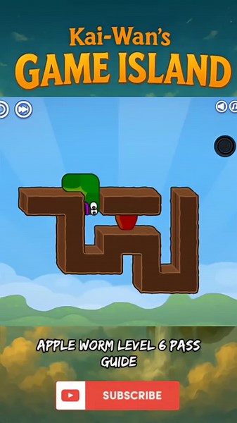 Apple Worm Level 6 Pass Guide #Guide #AppleWorm #GamingShorts