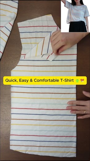 The Correct Way to Draft and Sew a T Shirt #shorts #sewingtutorial #tshirtpattern #diytshirt