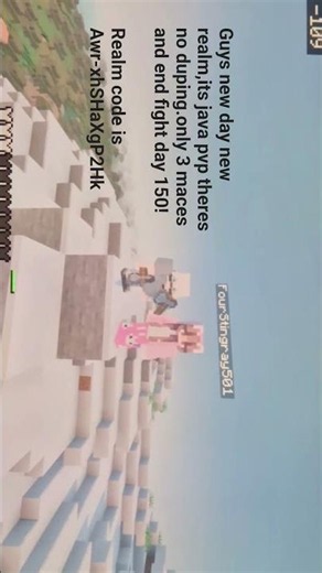 best bedrock java pvp realm to join!! #fun #minecraft #bedrockrealm #javapvp