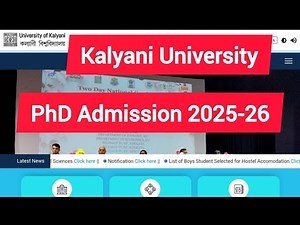 Kalyani University PhD Admission 2025-26: Full Process, Eligibility, Documents, Fees & Last Date