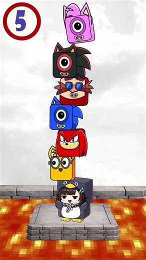 GuguGaga Penguin vs Tower Numberblocks