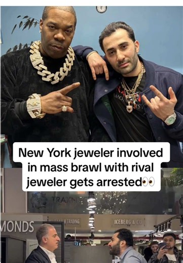 New York jeweler involved in mass brawl with rival jeweler, gets arrested and put in handcuffs by the NYPD. The Diamond District jeweler was seen spitting in the face of diamond dealer TraxNYC, who confronted him and accused him of scamming his customers and using his name. #traxnyc