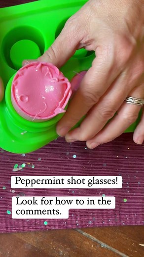 A shot of something in a peppermint shot glass tastes like the holidays. | Caroline