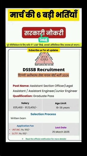 DSSSB recruitment