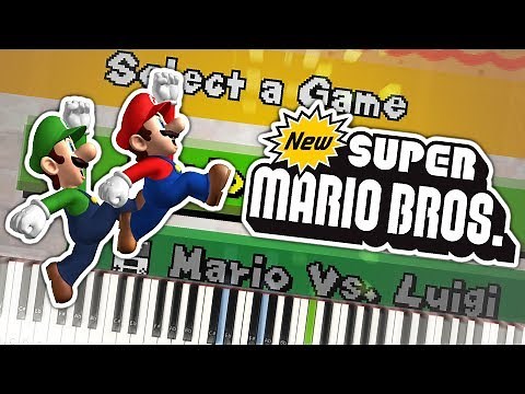 New Super Mario Bros. - Title Screen Theme Piano Tutorial Synthesia