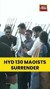 Hyderabad: 130 Maoists Surrendered With Weapons In The Presence Of CM Revanth Reddy | Telangana