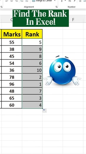Rank Function in Excel - Ranking Data #viral #shortsvideo #shorts #excel #exceltips #viralvideo