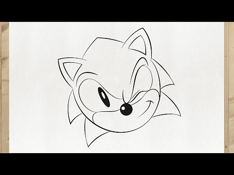 How to draw CLASSIC SONIC FACE step by step, VERY EASY for beginners