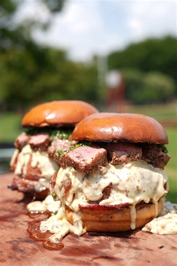 Smoked Bacon-Wrapped Jalapeño Mozzarella Stuffed Burger